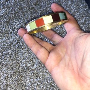 Coach 1/2” wise legacy stripe bangle bracelet